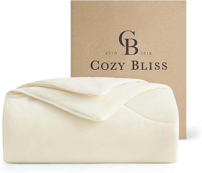 Cozy Bliss Cooling Comforter Queen Size, Reversible Lightweight Cooling Blankets by CozyBliss