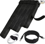 70pcs Cable Ties Reusable Black Wire Ties Cable Management Cord Ties Reusable by NAYZWOK