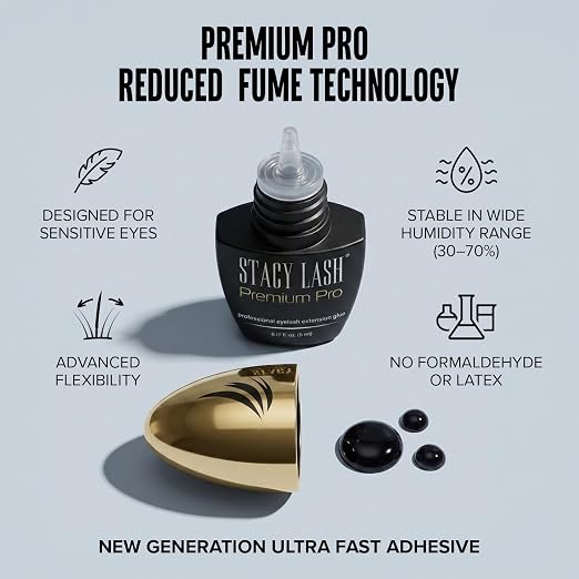 STACY LASH Premium Pro Eyelash Extension Glue 5ml 0.17 fl. oz./ Upgraded Low - Image 5