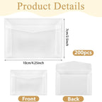 200 PCS Glassine Envelopes 3.9 × 2.8 Inch Glassine Paper Bags - Image 2