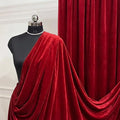 Red Royal Velvet Fabric by The Yard, Wedding Decor, Fashion & Crafts I by VALENTINATEXTILEINC