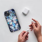 ZHEGAILIAN Case for iPhone 13 14, Stained Glass Butterfly Aesthetic Durable - Image 3