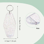8PCS Motel Keychain Blank Hotel Key Tags Holder - Image 2