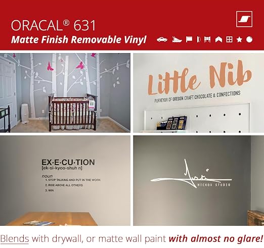 ORACAL 631 Matte Ice Blue Vinyl Durable Roll Easy to Weed Permanent Adhesive - Image 6