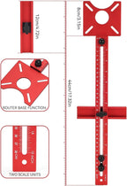 4 in 1 Router Milling Groove Bracket, Aluminum Alloy Router Circle Cutting Jig - Image 3