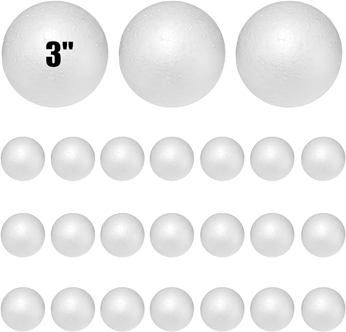 Styrofoam Balls 3 Inch, DIY Craft Giant Foam Balls by AHKUNMT