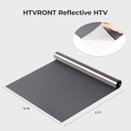 HTVRONT Reflective HTV Vinyl Roll, Reflective Dark Grey HTV, Reflective Iron on - Image 2