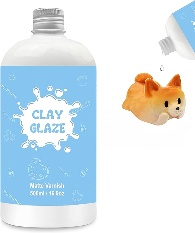 500ml Air Dry Clay Glaze, Air Dry Clay Varnish Can Not Only Used to Prevent by EIGTWEN