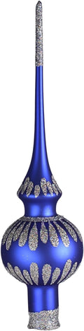 HolidayGiftShops Grace Blue Glass Christmas Tree Topper by Unknown