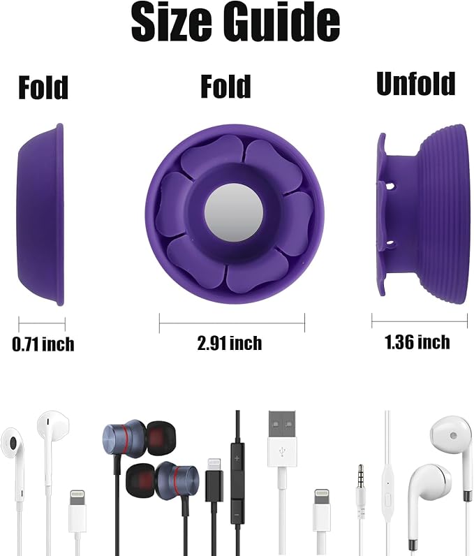 MAIRUI Wired Earbud Case Earphone Headphone Cord Organizer Earbuds Wrap Soft - Image 3