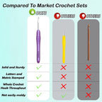 Yarniss 12 Size Crochet Hooks 2.0mm~8.0mm, Ergonomic Crochet Hooks Set - Image 4