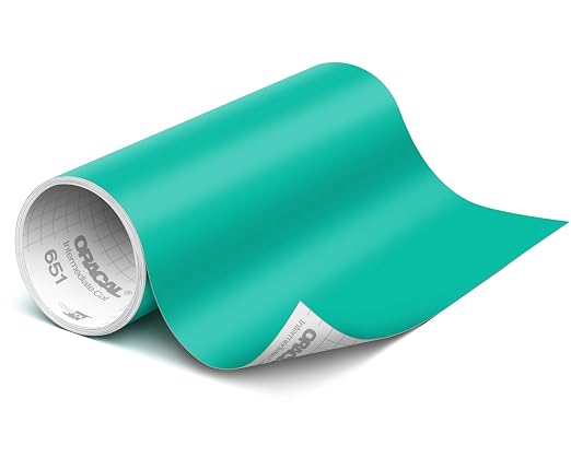 ORACAL 651 Matte Turquoise Vinyl Durable Roll Easy to Weed Permanent Adhesive by Orafol