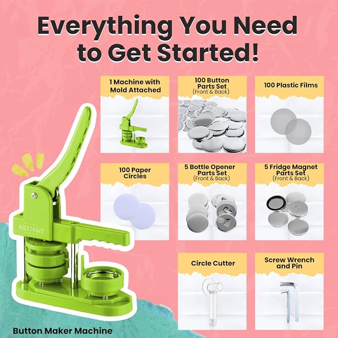 Button Maker Machine 2.25 Inch Pin Maker Kit - Image 3
