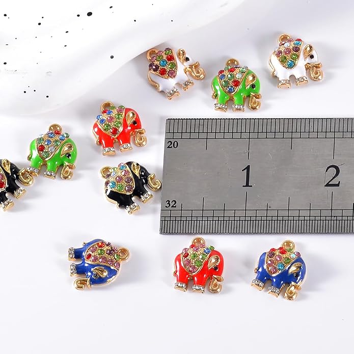 Bulk Gold Enamel Charms for Jewelry Making, Colorful Metal Charms Pendant for - Image 6