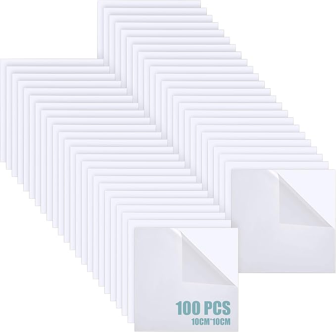 Pangda 100 Pcs 4'' x 4'' Clear Acrylic Sheets Squares Acetate Sheets by Pangda