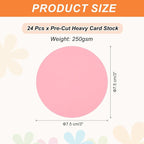 MECCANIXITY 24 Pcs Circle Card Stock, 3 Inch Round Cutouts Paper Thick - Image 2
