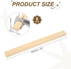 MECCANIXITY 6Pcs Basswood Sticks, 1.2" x 0.8" x 16" Square Wooden Dowel Rods - Image 2