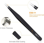 kaverme 3PCS Precision Tweezers Set, Upgraded Anti-Static Stainless Steel of - Image 3