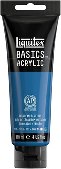 Liquitex BASICS Acrylic Paint, 118ml Tube, Cerulean Blue Hue by Liquitex