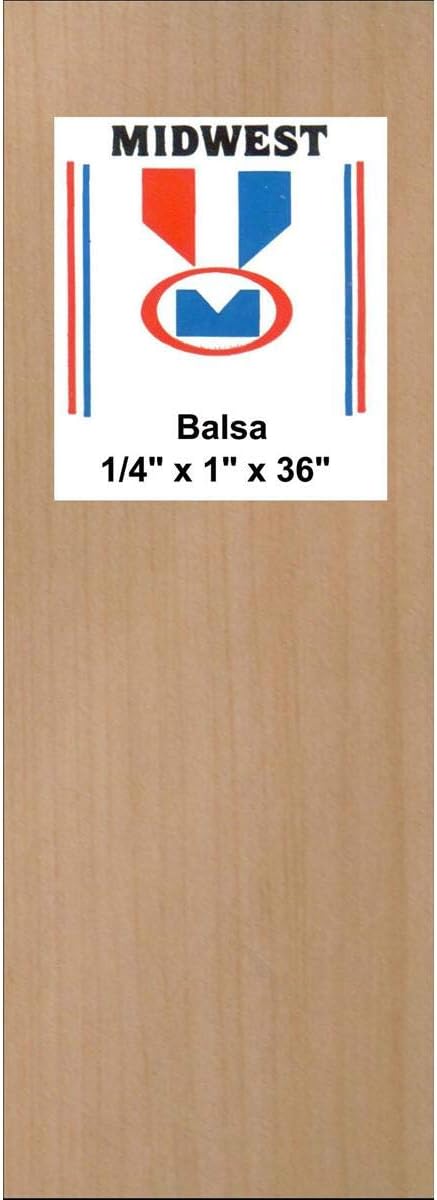 BALSA WOOD 1/4" x 1" x 36" by Midwest+Products