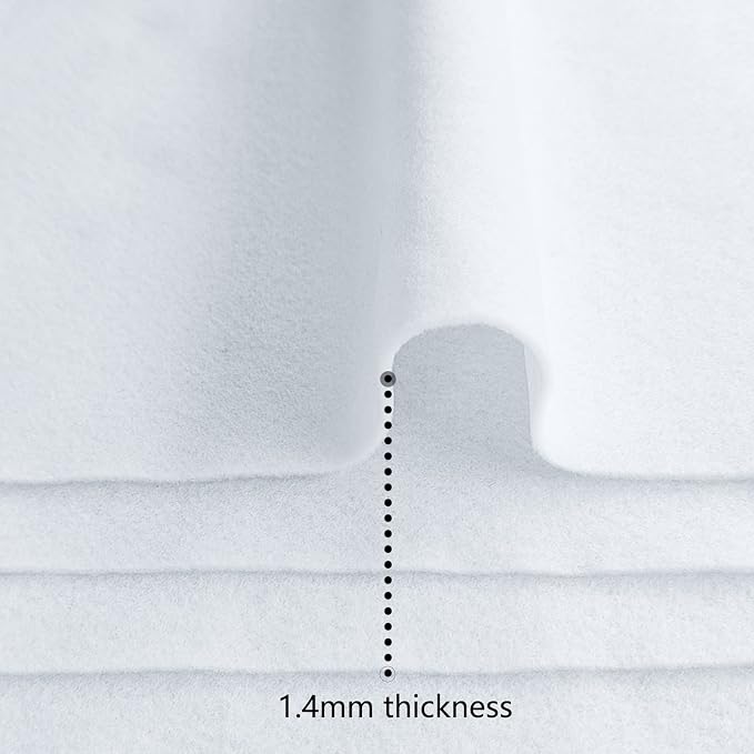Jtnohx White Felt Fabric, Soft Felt Sheets - Image 6