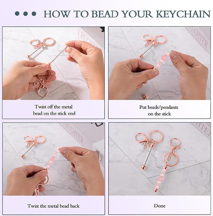 6 Pcs Beadable Keychain Bars Bulk - Image 4