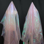 Light Pink Iridescent Organza Fabric - Image 7