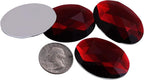 40x30mm Dark Red Garnet H133 Large Flat Back Oval Acrylic Rhinestones Cosplay by Allstarco