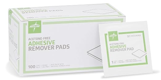 Medline Adhesive Remover Pad, Acetone-Free, 2-Ply Pad by Medline
