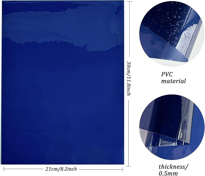 Transparent PVC Faux Leather Sheets, Glossy Waterproof Clear Vinyl Fabric - Image 4