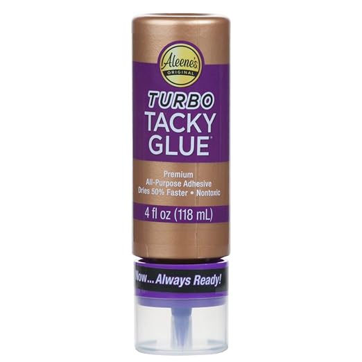 Aleene's Turbo Tacky Glue for Crafts in Always Ready Bottle, Strong Bond by Aleenes
