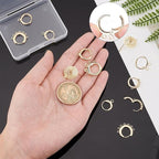 PH PandaHall 18K Gold Plated Huggie Hoop Earrings, Hole 1~2mm - Image 5