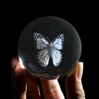 MAIBAOTA 3D Butterfly Decor Crystal Ball 2.4 Inches Glass Ball Butterfly Gifts - Image 3