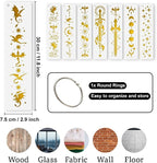 8Pcs Book Edge Stencils for Painting, 11.8"x 2.9" Reusable Dragon Sword Star - Image 2