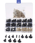190 PCS 5mm-14mm Solid Black Eyes by CCINEE