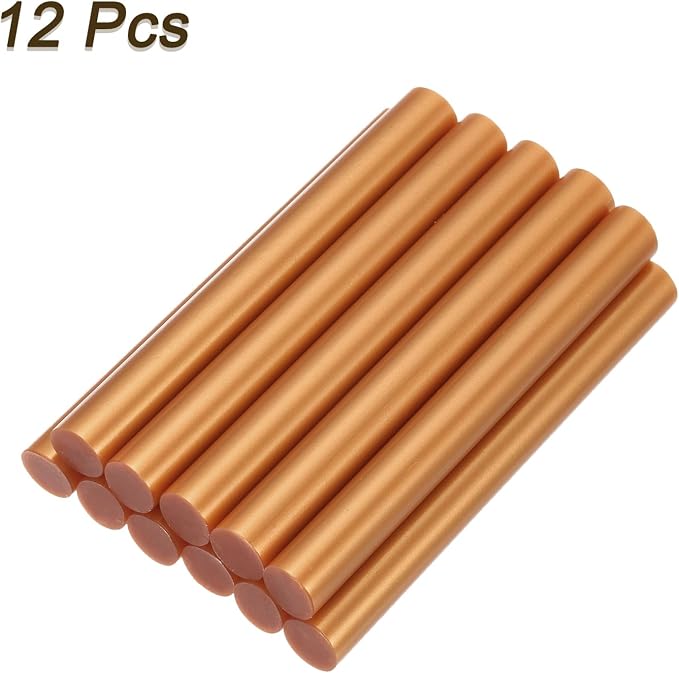 uxcell Mini Hot Glue Sticks for Glue Gun 11mm x 100mm Metallic Gold 12pcs - Image 3