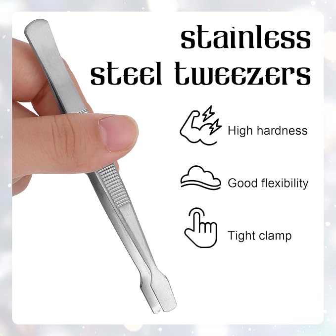 2 Pcs Stamp Tweezers Stainless Steel Stamp Collecting Supplies Philately Stamps - Image 5