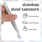 2 Pcs Stamp Tweezers Stainless Steel Stamp Collecting Supplies Philately Stamps - Image 5