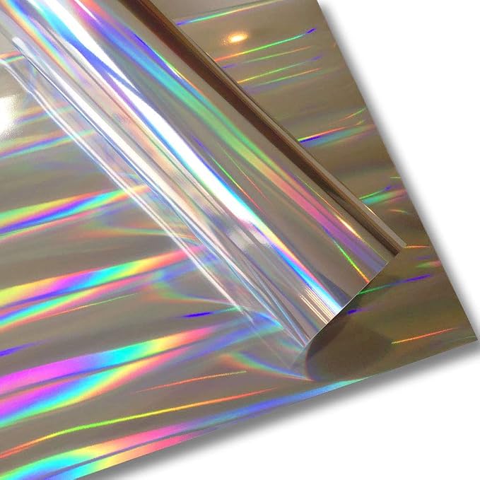 Holographic Rainbow Silver Foil HTV Heat Transfer Vinyl - Image 3