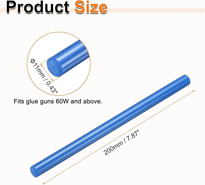 HARFINGTON 10pcs Hot Glue Sticks 0.43" Dia x 7.87" Long EVA Mini Hot Melt - Image 2