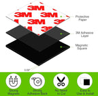 Magnetic Squares with Adhesive Backing, Pre-Cut Self Sticky Magnets as Back to - Image 2