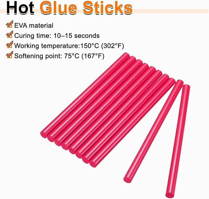 HARFINGTON 10pcs Hot Glue Sticks 0.43" Dia x 3.94" Long EVA Mini Hot Melt - Image 4