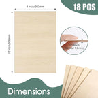 Basswood Sheets 1/16, 18 Pack 8x12 Inch Basswood - Image 2