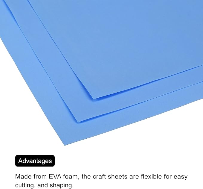 MECCANIXITY EVA Foam Sheets Grey Blue 19.7 Inch x 17.7 Inch 0.8mm Thick Crafts - Image 5