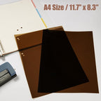 10-Pack A4 Colored PVC Flexible Plastic Sheets, 0.3mm Brown Transparent Film - Image 2