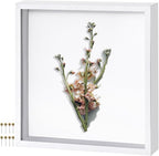 White 11x11 Shadow Box Display Frame, Premium Linen Backboard and Included by Unknown