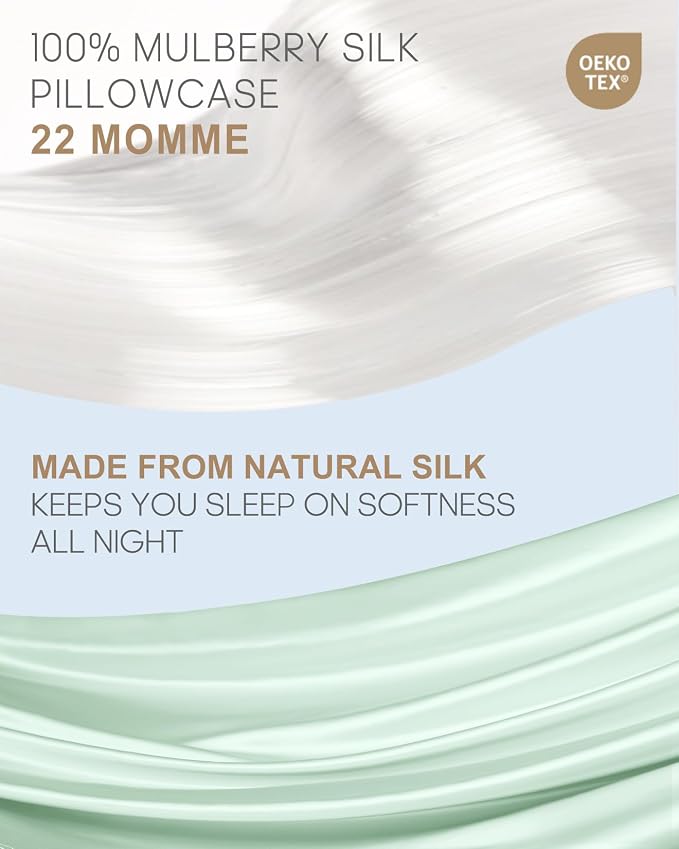 THXSILK Silk Pillowcase for Hair and Skin, 100% Mulberry Silk Bed Pillowcase 22 - Image 2