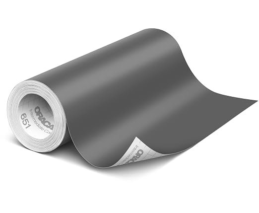 ORACAL 651 Matte Dark Grey Vinyl Durable Roll Easy to Weed Permanent Adhesive by Orafol