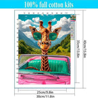 Giraffe Stamped Cross Stitch Kits - Image 2