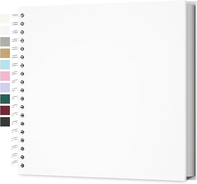 10x10 Inch DIY Scrapbook Photo Album, Hardcover Kraft Paper Acid-Free, 50 Sheets by Yopih
